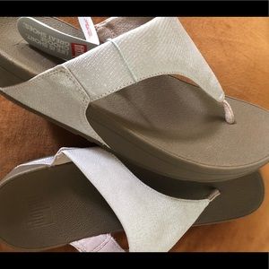 Fitflop lulu toe thong sandals  shimmer women NWT